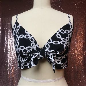 Zara front tie crop top